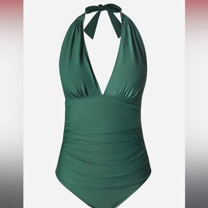Cupshe Green Halter One Piece Swimsuit